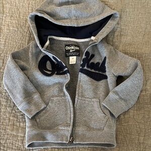 OshKosh B'gosh Heather Gray Kids Zip-Up Hoodie